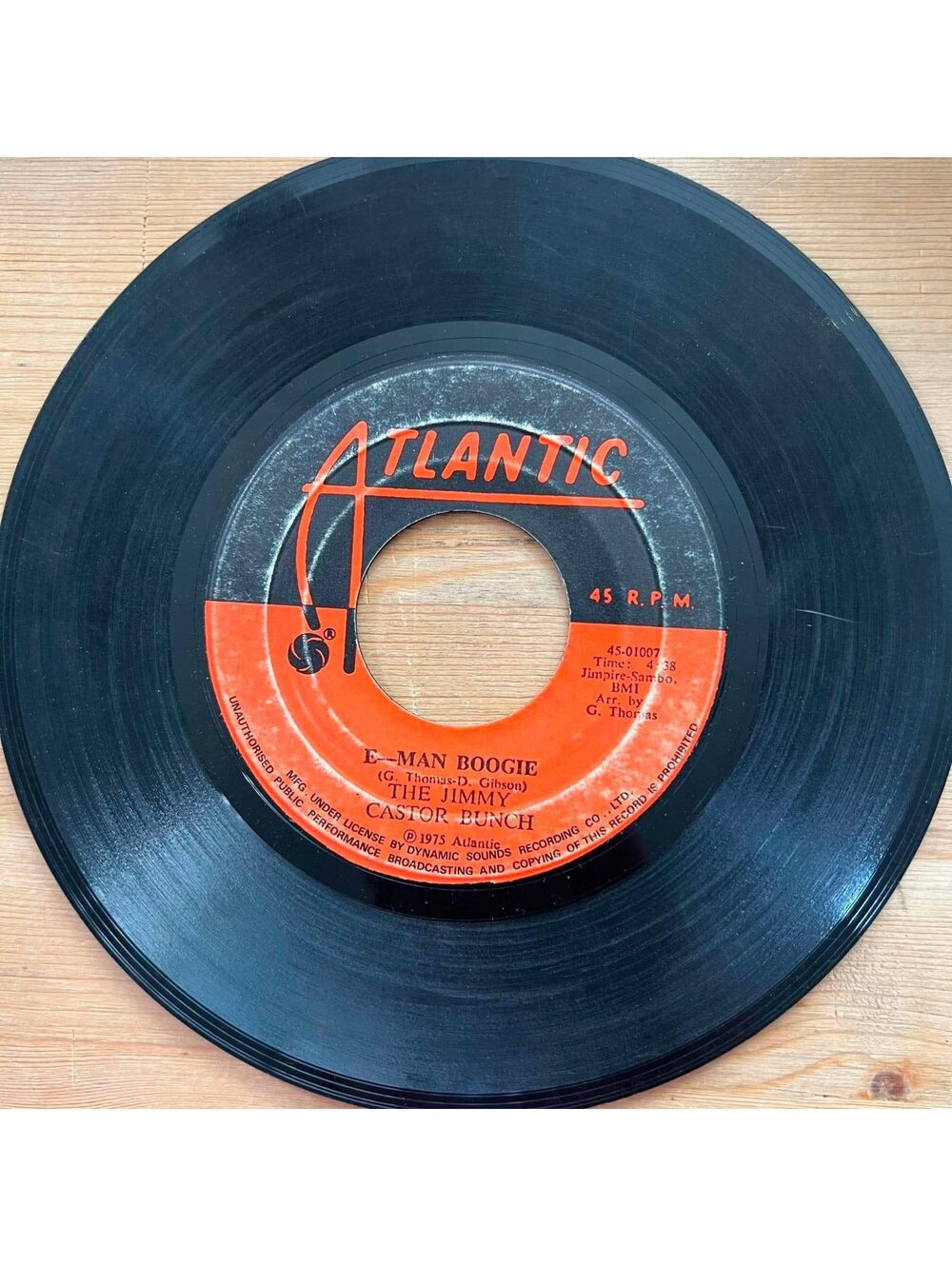The Jimmy Castor Bunch - E-Man Boogie/Daniel 45rpm VG+ R08